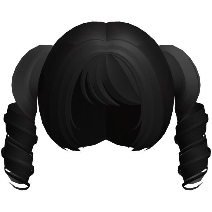 black kawaii tweencore cute swirly pigtails