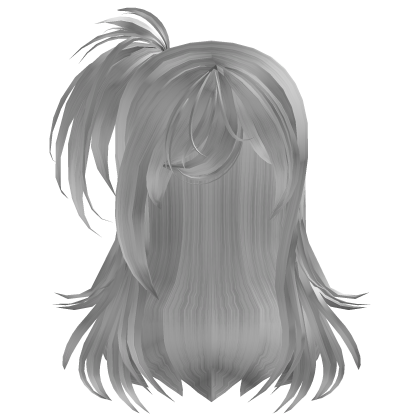 White Scene Emo Side Ponytail large Hair Roblox item