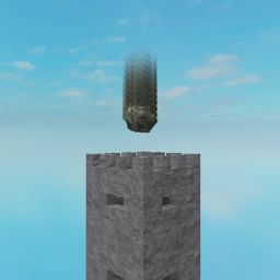 Watch a castle tower get hit by an asteroid!