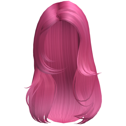Hot Pink Long Side Part Layered Blowout Hair Roblox item