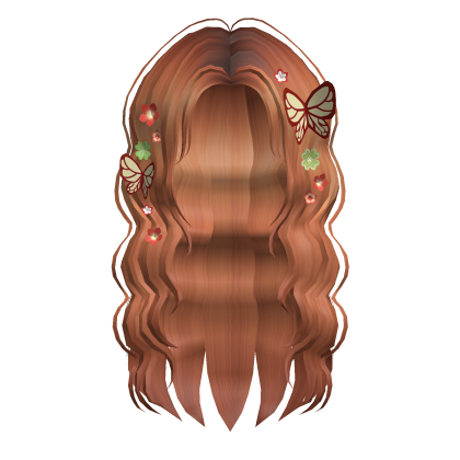 🍀Curly Hair w Butterfly(Ginger) Roblox item