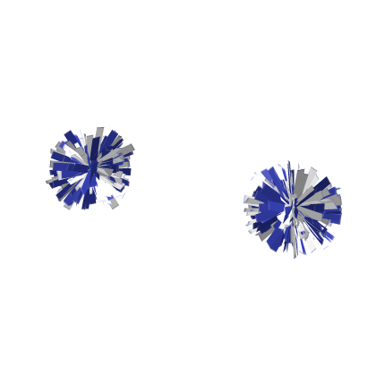 Handheld Blue Cowboy Cheerleader Pompoms 💙 thumbnail