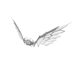 Glitching White Mecha Honey Bee Honeycomb Wings