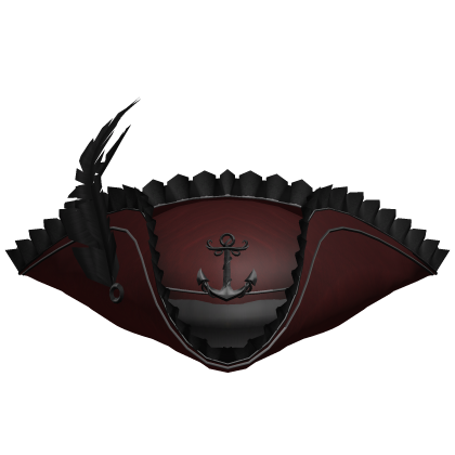 Ruffled Pirate hat with Black details - Red
