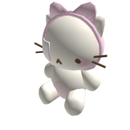 Cute white cat plush