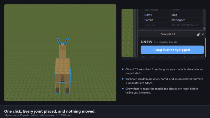 Sinew - Custom Character Rig Builder (Motor6D) preview 3