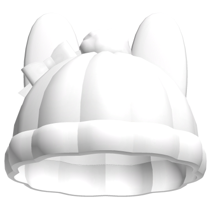 ♡ kawaii white winter bunny beanie w bow