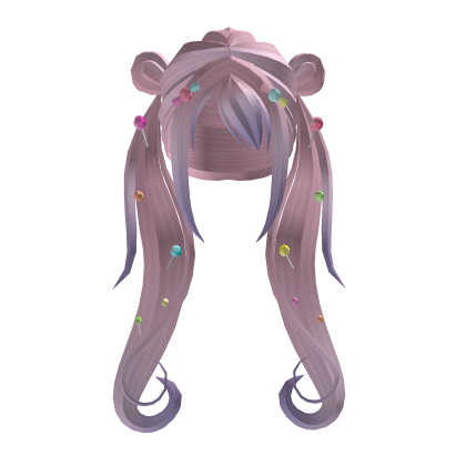 Pastel Pink Space Buns Hair Kawaii Fairy Y2K Cute Roblox item