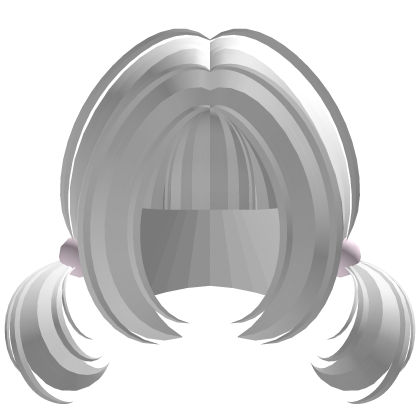 ♡ white cutecore fluffy soft swirly pigtails Roblox item