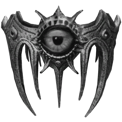White Silver Wise Third Eye Evil Headdress Crown