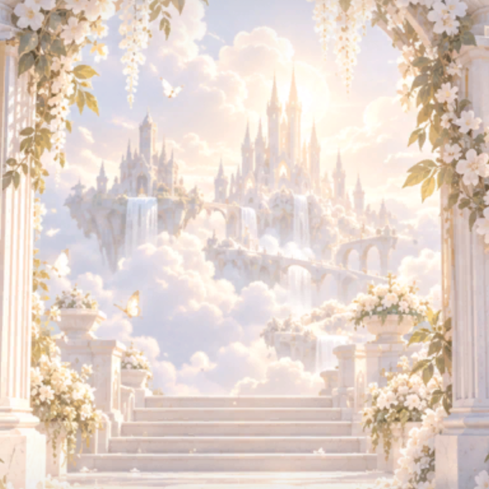 Sky Heaven Background Holy White Cloud God Aura