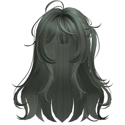 Green Anime Side Ponytail Half-Up Hair | Roblox Item - Rolimon's