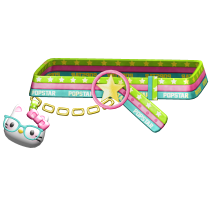 Amekaji Gyaru Harajuku Kitty Chain Belt Tropical