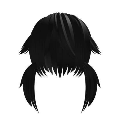 Unkept vkei scene emo messy fluffy ponytails Roblox item