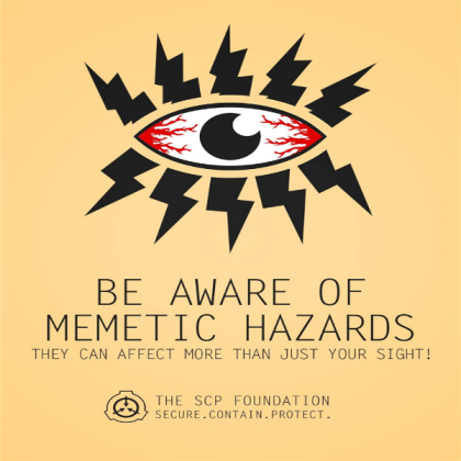 SCP Foundation Poster: "Memetic Hazards" Roblox decal