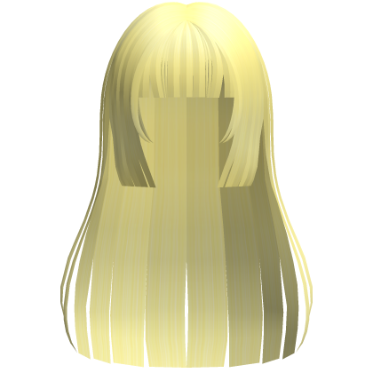 yellow anime yumeko straight cute hair