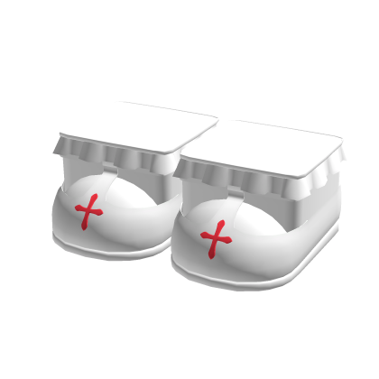 ノ♡ kawaii medical nurse ruffled shoes in white