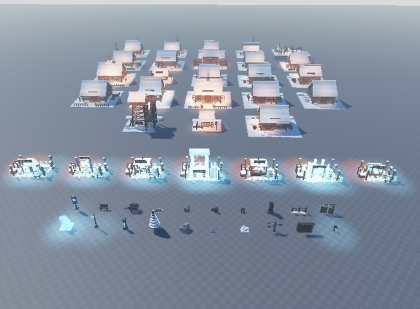 Winter Village Kit - 7 Stations, NPCs, 20 Props preview 1