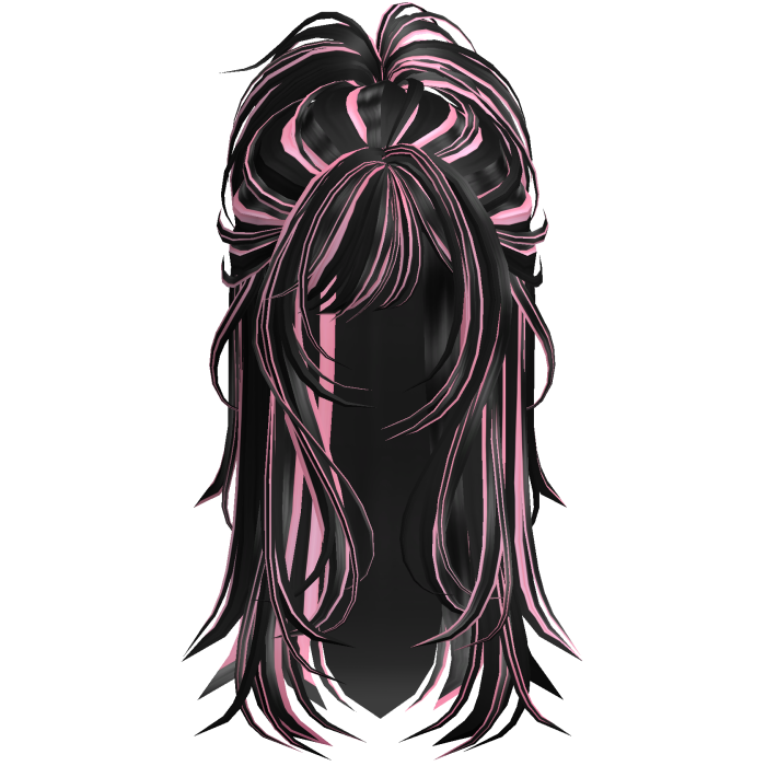Wolfcut Spikey Half Up Scene Pink