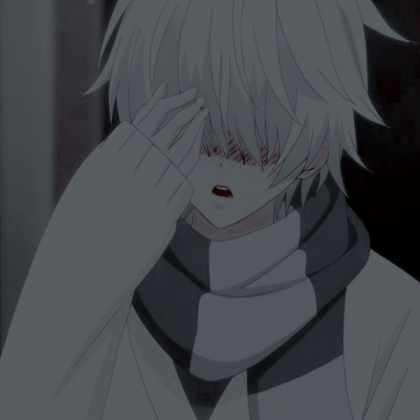 Anime boy w/ white hair Roblox decal