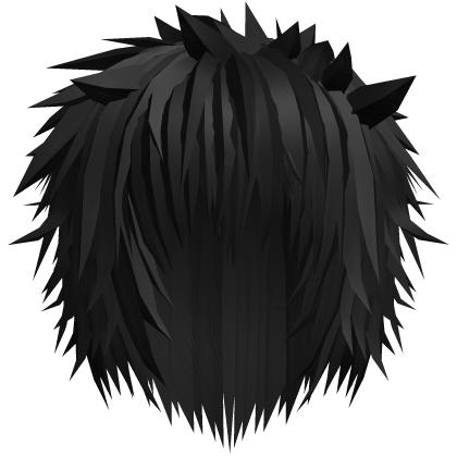 Dark Black Messy Anime Spiky Emo Hair  Roblox item