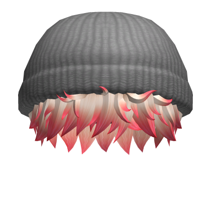 Blonde Red Messy Boy Hair / Gray Beanie Roblox item