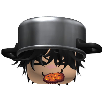 Messy Black Hair W/ Pot Hat & Cookie