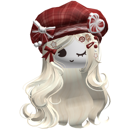 ♡ Christmas Swirls w/ Beret (Beige)