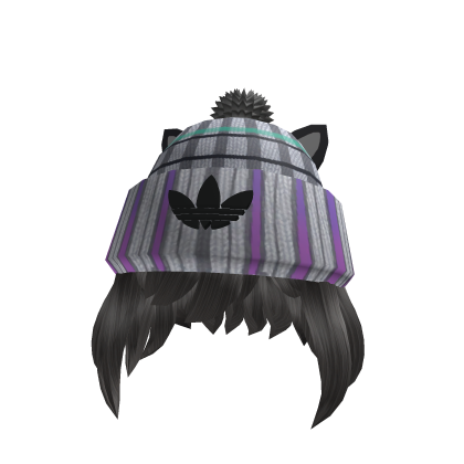 adidas Beanie With Grey Hair Roblox item