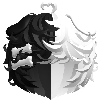🦴 cute black&white kawaii curly messy puppy boy