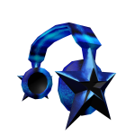 Astral Blue Metal Star Headphones