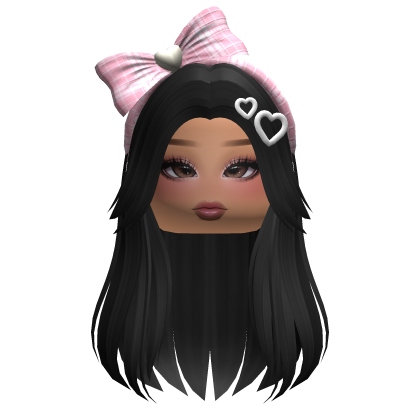 Soft Girl Straight Hair w/ Accessories & Makeup