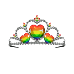 ♡ Y2k Rainbow Princess Of The Castle Heart Tiara