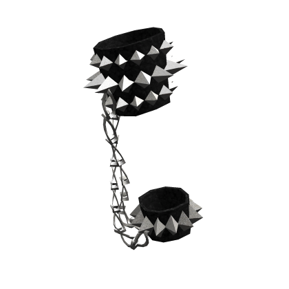 Chain Spike Punk Leg Bracelets | Black Silver thumbnail