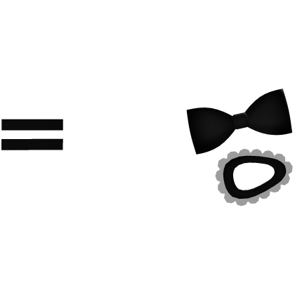 ♡ ꒰ cute black & white ruffled hairclip Roblox item