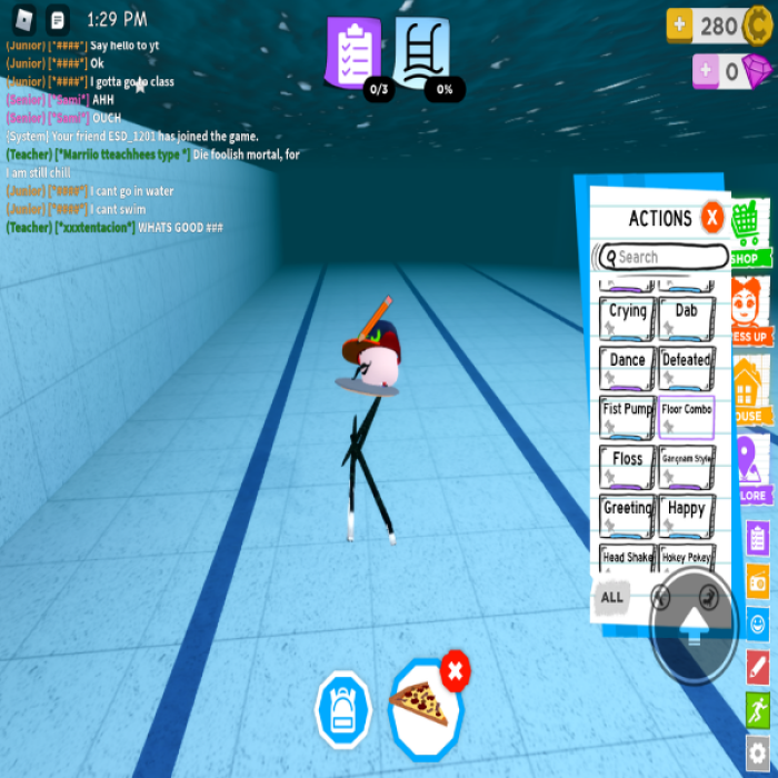 Chill Mario goes for a Still chill swim Roblox decal