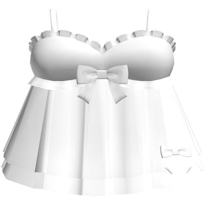 Cute Mini Babydoll Dress in White Roblox item