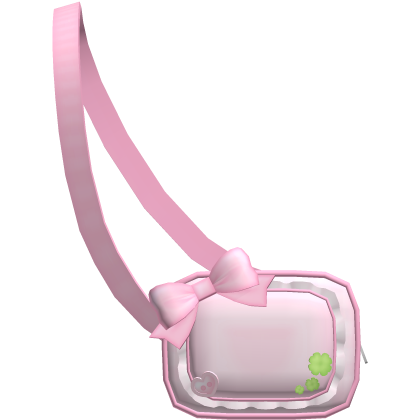 🍀 3.0 cute kawaii pink clover front bag Roblox item