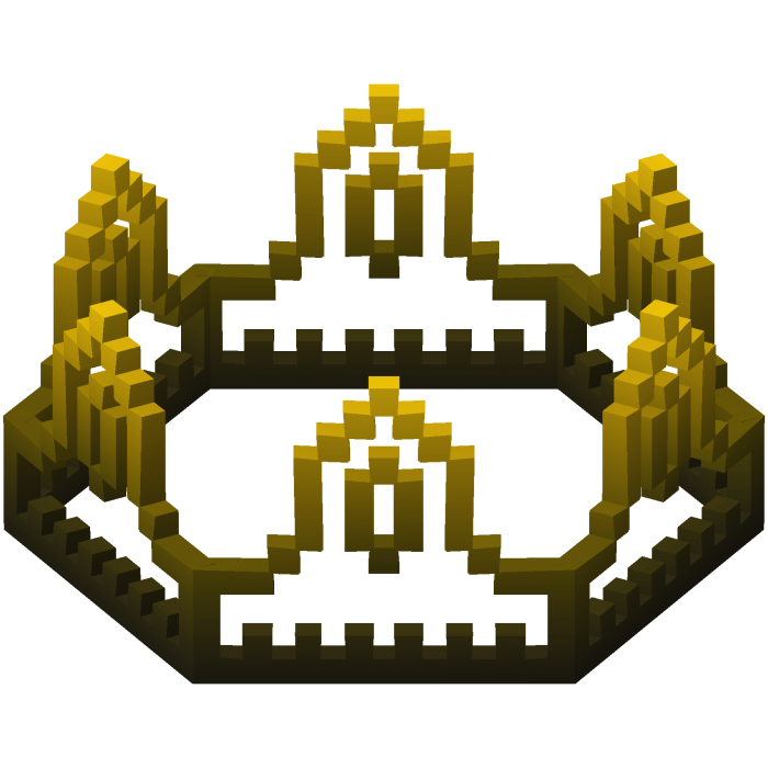 Yellow 8-Bit Royal Crown Outline Recolor (Addon)