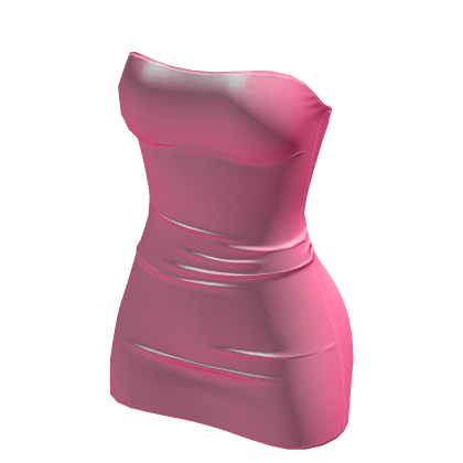 ♔ Bubblegum Pink Latex Tight Mini Dress thumbnail