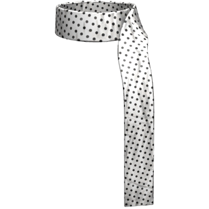 polkadot white black fashion scarf Roblox item
