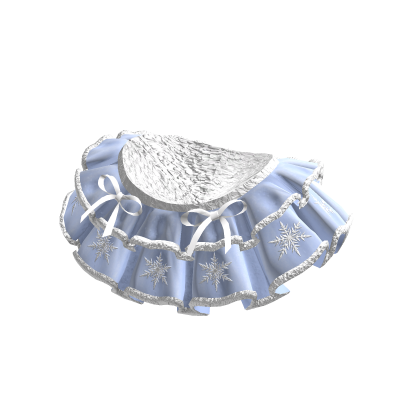 Blue Velvet Christmas Skirt w/ Snowflakes thumbnail