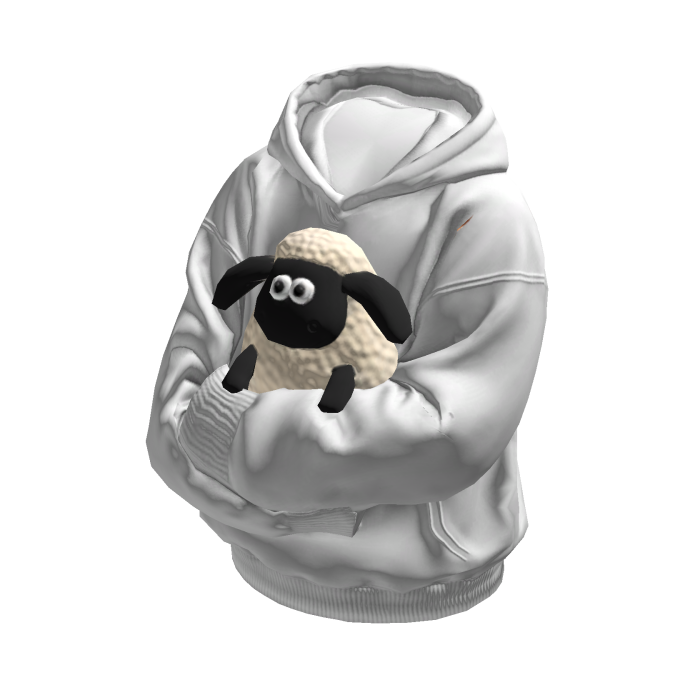 Cute Sheep Lamb Holdable Huggable Sweater Hoodie