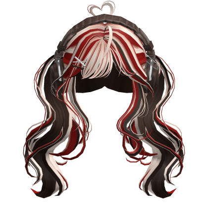 Cute Wavy Pigtails w/Headphonnes (Strawberry)