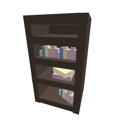 Colourful Dark Oak Bookcase
