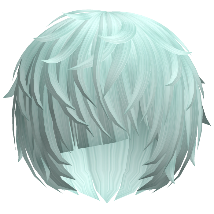^,…,^ cyan messy vkei anime emo moe hair 