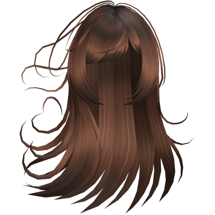 Brown Long Layered Wispy Windy Hair Roblox item