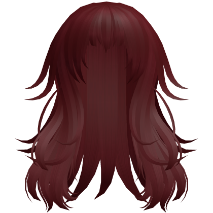 Anime Messy Long Hair w/ Spiky Ends (Red)