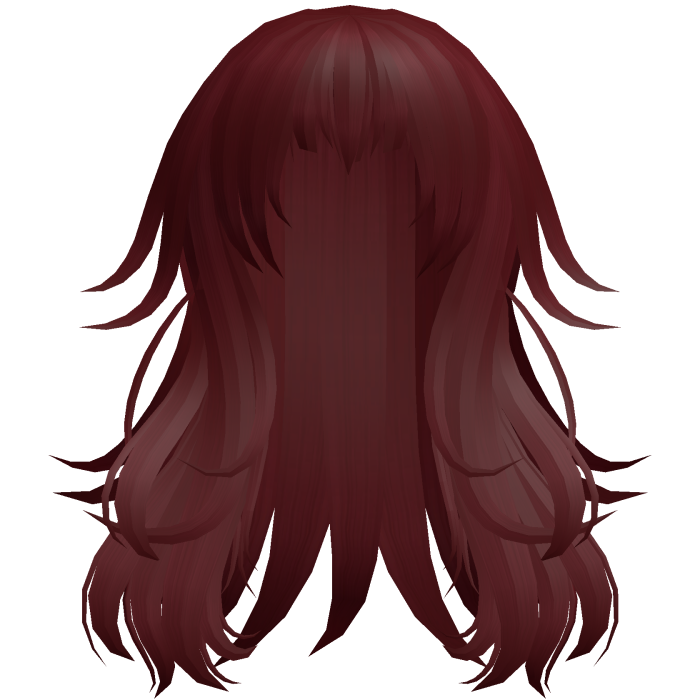Anime Messy Long Hair w/ Spiky Ends (Red)