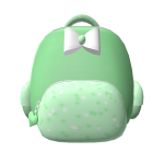 Green Backpack w Bow